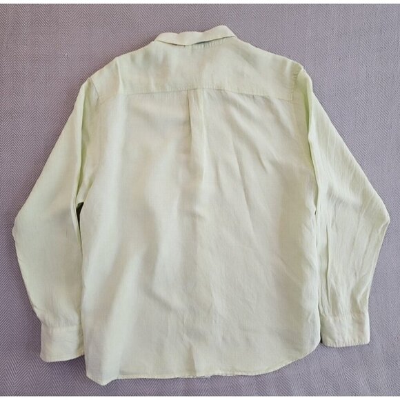Tommy Bahama Men’s Size XL Linen Tencel Pistachio Green Long Sleeve Button Up - Picture 11 of 15